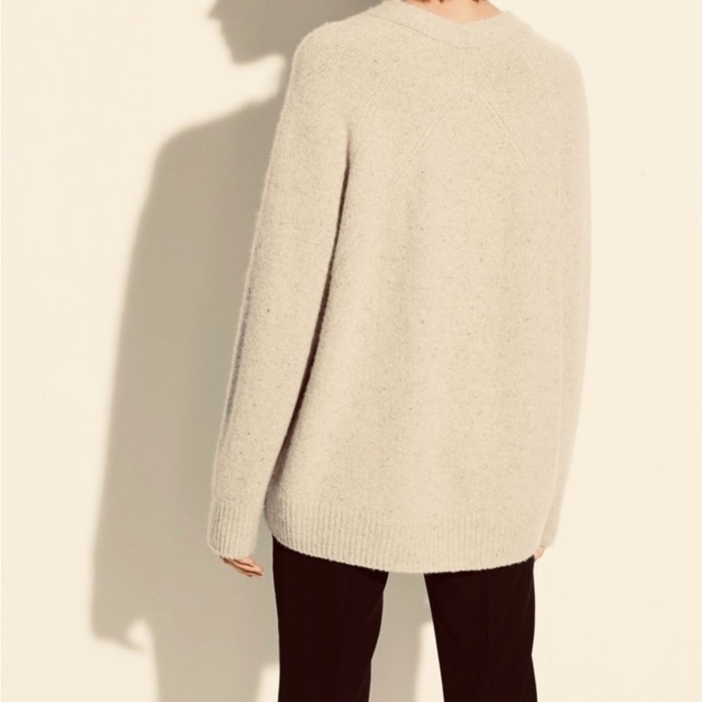 VINCE Panel Back Cashmere V-Neck Sweater - Buttermilk - Sz XS - Picture 9 of 9